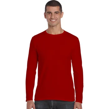 Pánské oblečení Gildan Softstyle® Adult Long Sleeve T-shirt, červená (Red)