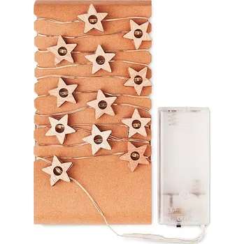 Vánoční dekorace Řetěz s dvaceti LED světel - MILKY WAY, dřevo