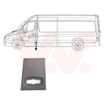 Lišta karosérie Ozdobná / ochranná lišta, boční stěna VAN WEZEL 3077417