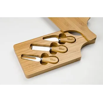 Kuchyňské prkénko Prkénko na sýr s noži BRIE, hnědá