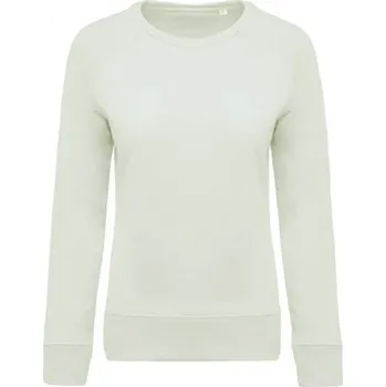 Dámská mikina Kariban Ladies’ Organic Cotton Crew Neck Raglan Sleeve Sweatshirt mikina, modrá (Tropical Blue)