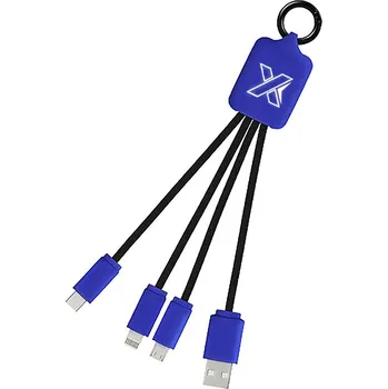 Datový kabel Světelný kabel se čtyřmi konektory SCX.design C15, modrá