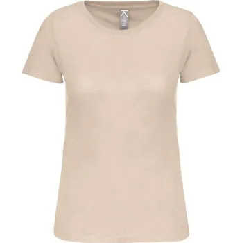Dámské tričko Kariban Ladies' Bio150ic Crew Neck T-shirt, hnědá (Natural)