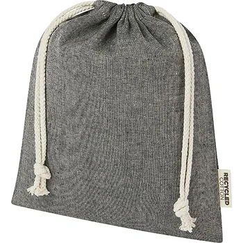 Nákupní taška Dárková taška Pheebs z recyklované bavlny 150 g/m² GRS střední 1,5 l, černá