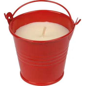 Svíčka Svíčka v kbelíku CLAM, červená