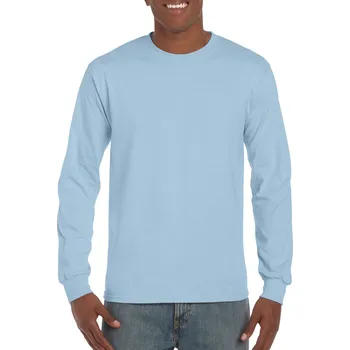 Pánské oblečení Gildan Ultra Cotton™ Adult Long Sleeve T-shirt, modrá (Light Blue)