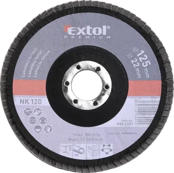 Brusný kotouč Kotouč lamelový šikmý korundový, P120, 125mm EXTOL PREMIUM