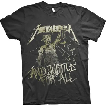 Pánské tričko Pánské tričko Metallica: Vintage And Justice For All (2XL) černá bavlna