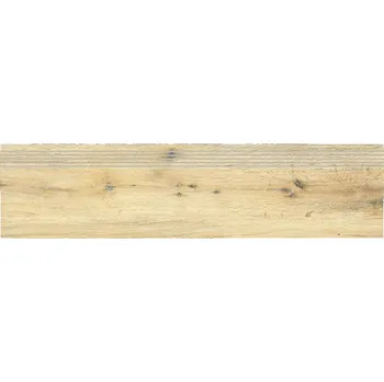 Dlažba Rako Pino DCPVD896 schodovka reliéfní 30x120 bloom béžová rekt.