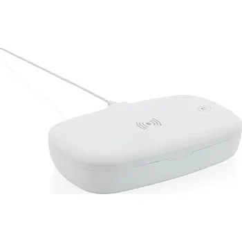 UV sterilizátor UV-C sterilizační box s bezdrátovým nabíjením 5W, bílá, bílá