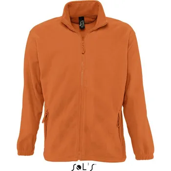 Sol's North Men - Zipped Fleece Jacket, oranžová (Orange)