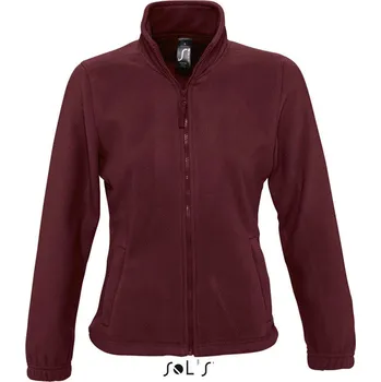 Sol's North Women - Zipped Fleece Jacket, červená (Maroon)