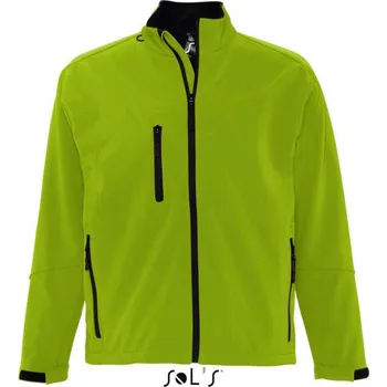 Pánská softshellová bunda Sol's Relax - Men's Softshell Zipped Jacket, zelená (Lime)