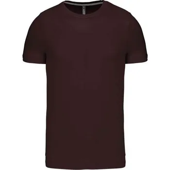 Pánské tričko Kariban Short-sleeved Crew Neck T-shirt, hnědá (Dark Chocolate)