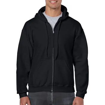 Pánská móda Gildan Heavy Blend™ Adult Full Zip Hooded Sweatshirt mikina, černá (Black)