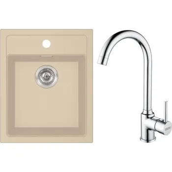 Tectonitový dřez FRANKE Set T100BE SID 610-40 béžová + FP 9000.031