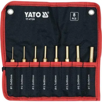 Sada vyrážečů 8 ks, 90 mm, mosaz Yato YT-47124