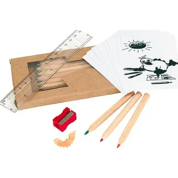 Kresba Sada pastelek BEING BUSY, hnědá