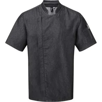 Gastro oděv Premier Chef's Zip-close Short Sleeve Jacket, šedá (Tweed)