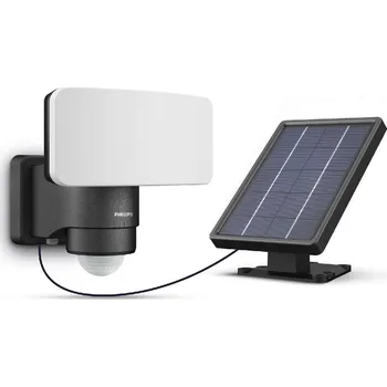 Venkovní osvětlení Philips Tylus UltraEfficient Security solární LED reflektor se senzorem černá, 6 W, 1000/50 lm, 5000 K, bílá + černá