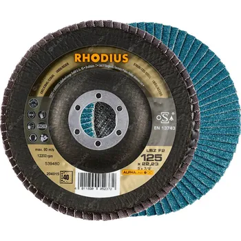 Brusný kotouč RHODIUS Lamelový brusný kotouč LSZ F2 VALUE 40ks PACK 125 x 22,23 P60 ALPHAline