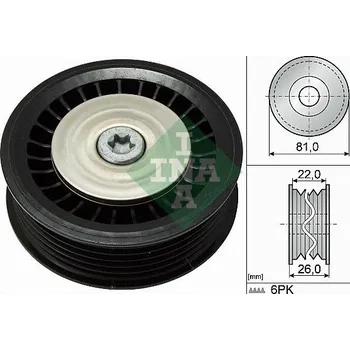 Vratná/vodicí kladka, klínový žebrový řemen Schaeffler INA 532 0678 10