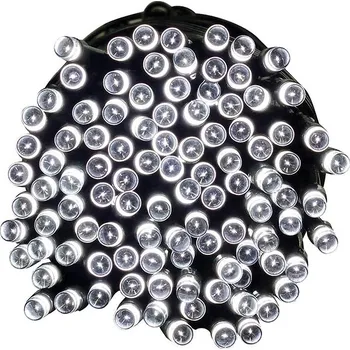 Vánoční dekorace Vnitřní vánoční řetěz 10 m 100 LED na baterie, studená bílá