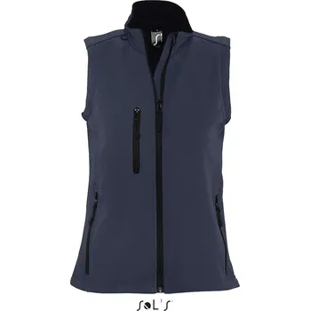Sol's Rallye Women - Sleeveless Softshell Jacket, modrá (Navy)
