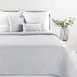 PŘEHOZ NA POSTEL LEN 170X210 CM STŘÍBENÝ