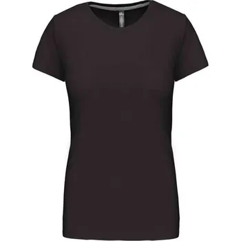 Dámské tričko Kariban Ladies' Short Sleeve Crew Neck T-shirt, šedá (Charcoal)
