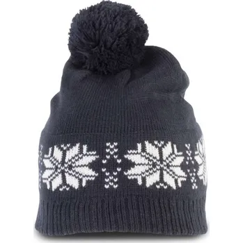 Čepice K-up Fair Isle Knit Beanie, modrá (Navy)