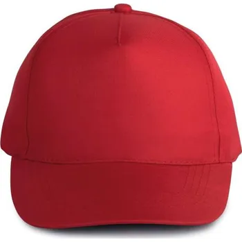 Čepice K-up Polyester Cap - 5 Panels, červená (Cherry Red)