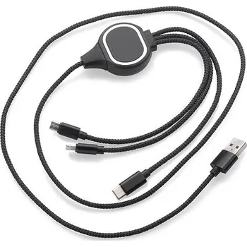 elektrický kabel Kabel USB LUX 4 v 1, černá