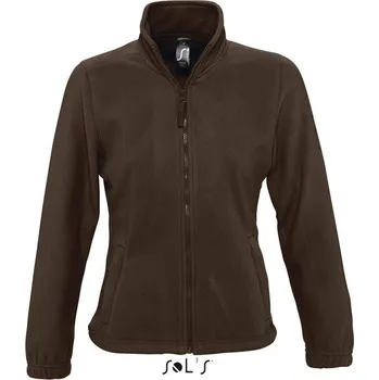 Sol's North Women - Zipped Fleece Jacket, hnědá (Dark Chocolate)