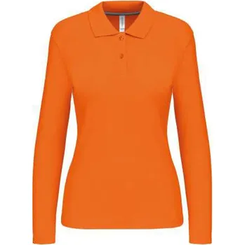 Dámské tričko Kariban Ladies' Long-sleeved Polo Shirt, oranžová (Tennessee Orange)