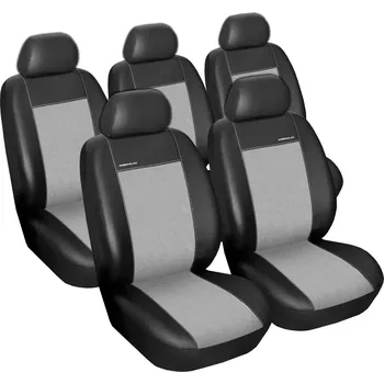 Potah sedadla Automega Autopotahy Seat Alhambra, od r. 1995-2009, 5míst, Eco kůže + alcantara šedé
