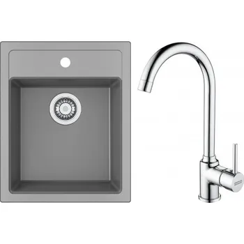 Tectonitový dřez FRANKE Set T100Š SID 610-40 šedá + FP 9000.031