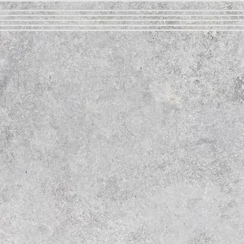Dlažba Rako Shade DCP62888 schodovka 60x60 gravel světle šedá rekt.