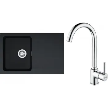 Tectonitový dřez FRANKE Set T96Č OID 611-78 černá + FP 9000.031