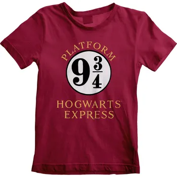Chlapecké tričko Dětské tričko Harry Potter: Bradavický Express - Hogwarts Express (5-6 let) vínová bavlna