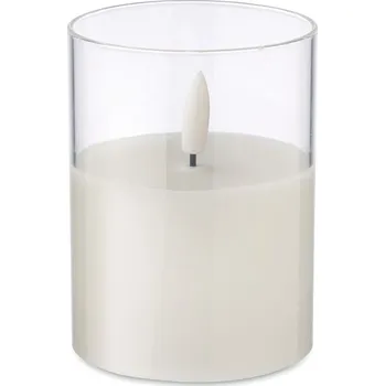 Svíčka LED svíčka ve skle - XANDLE+, bílá