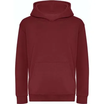 Pánská mikina Just Hoods Kids Organic Hoodie, červená (Maroon)