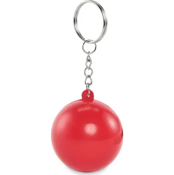Klíčenka z PU ve tvaru koule - CIRKELY, červená
