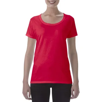 Pánské tričko Gildan Softstyle® Ladies' Deep Scoop T-shirt, červená (Red)