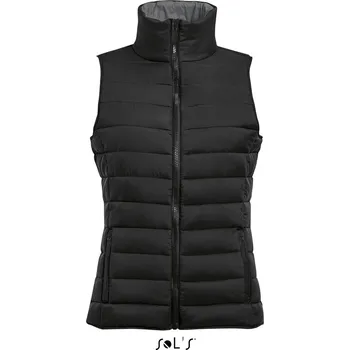 Pánská softshellová bunda Sol's Wave Women - Lightweight Bodywarmer, černá (Black)