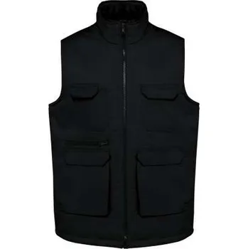 Pánská vesta Designed To Work Unisex Padded Multi-pocket Polycotton Vest, černá (Black)