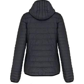 Pánská bunda Kariban Ladies' Lightweight Hooded Padded Jacket, šedá (Dark Heather)
