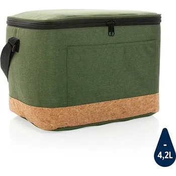 Chladící taška XL Impact z RPET AWARE™ s korkovým detailem,, zelená