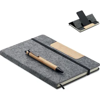 Zápisník Sada sešitů A5 RPET - NOTEMIX, tmavě šedá