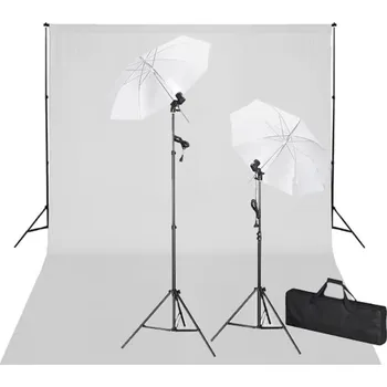 Fotopozadí ZBXL Studiová sada se světly a bílým pozadím 600 x 300 cm
